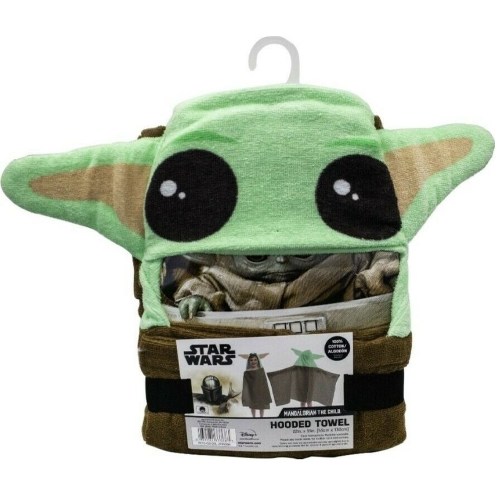 MANDALORIAN THE CHILD BABY YODA HOODED BATH TOWEL